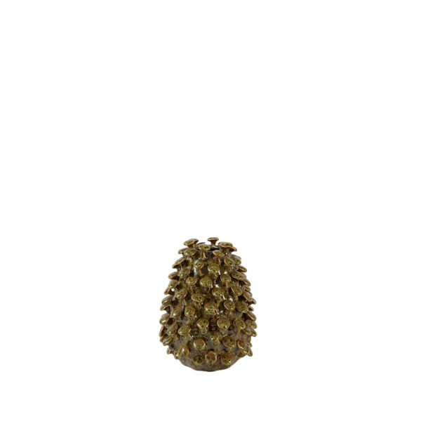 Light & Living Vaas deco Ø16,5x21 cm RUNCU keramiek olijf groen-bruin