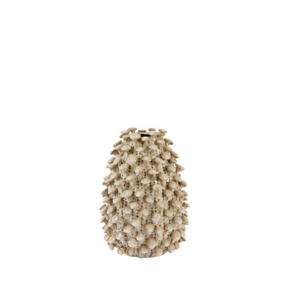 Light & Living Vaas deco Ø22x30 cm RUNCU keramiek crème-zand