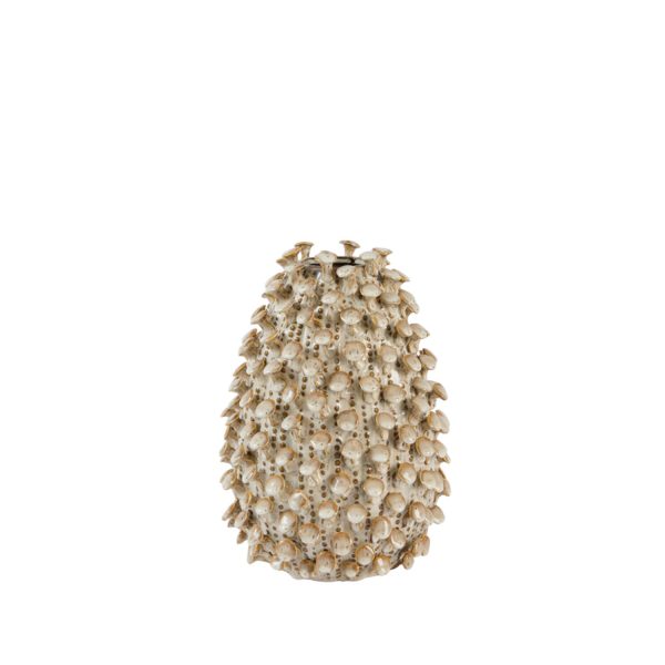 Light & Living Vaas deco Ø25x35 cm RUNCU keramiek crème-zand