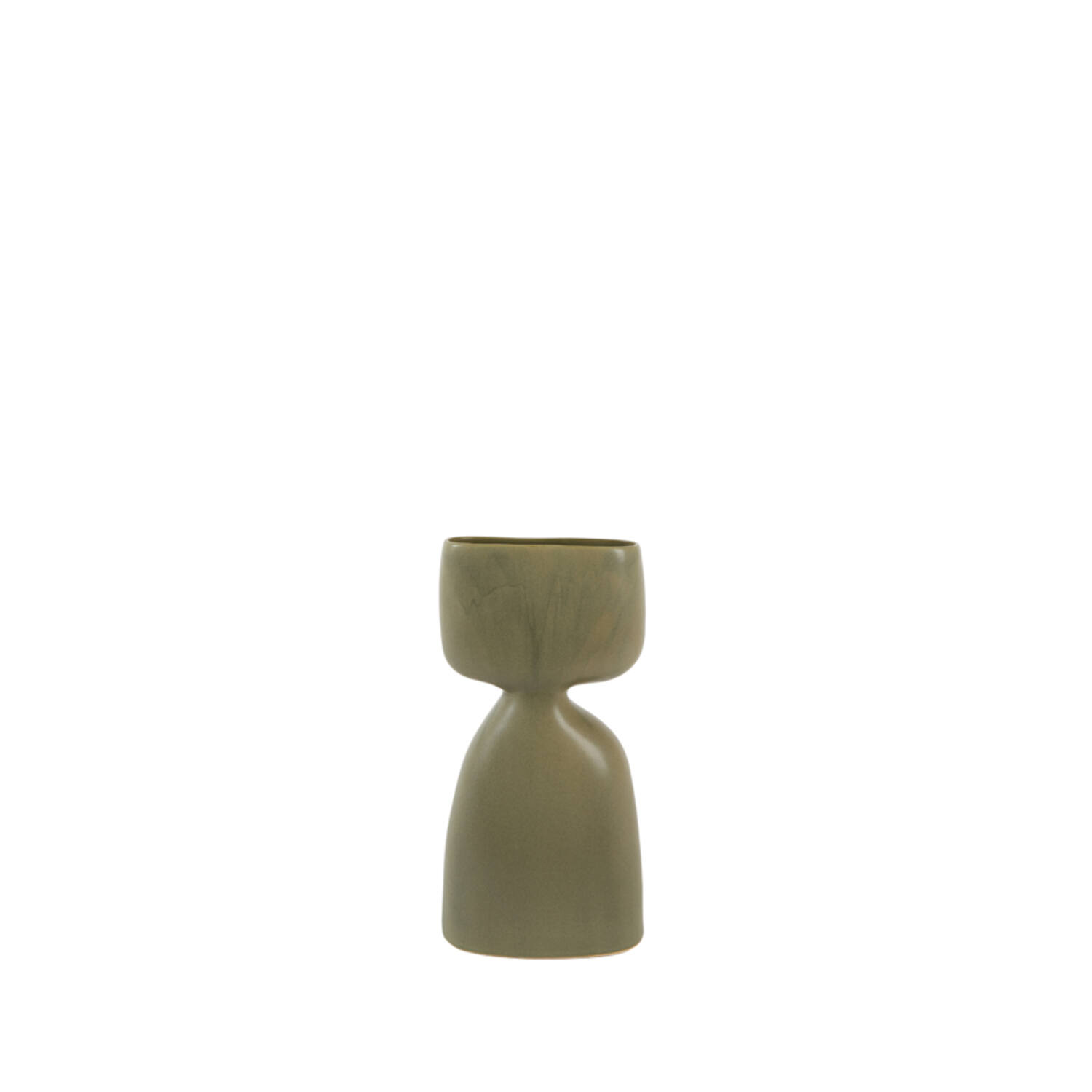 Light & Living Vaas deco 16x9,5x32 cm DAVITO keramiek olijf groen