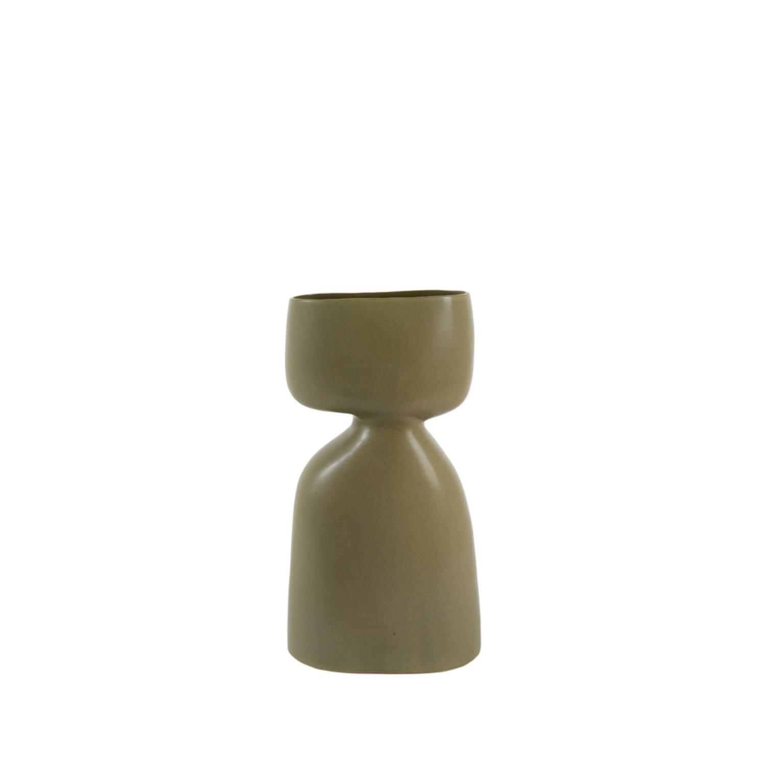 Light & Living Vaas deco 22,5x14x41 cm DAVITO keramiek olijf groen