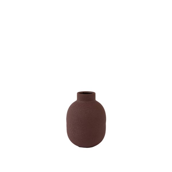 Light & Living Vaas deco Ø10x14 cm ANDORI mat aubergine