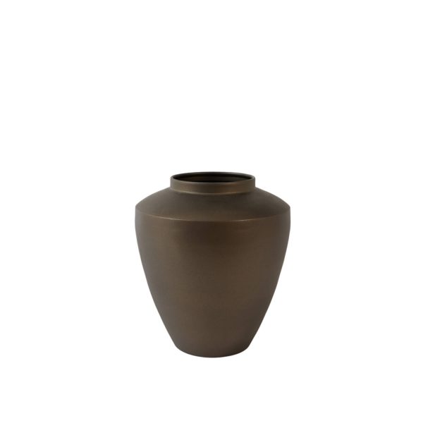 Light & Living Vaas deco Ø28x29 cm CALZO mat bruin-brons