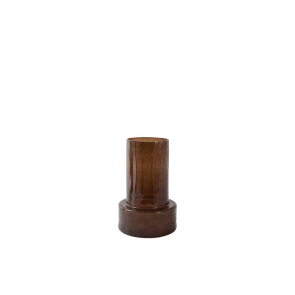 Light & Living Vaas Ø17,5x27,5 cm BORANDO glas donker bruin