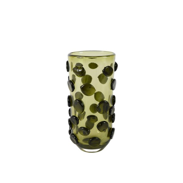 Light & Living Vaas Ø17x30 cm VERBI glas groen+donker groen