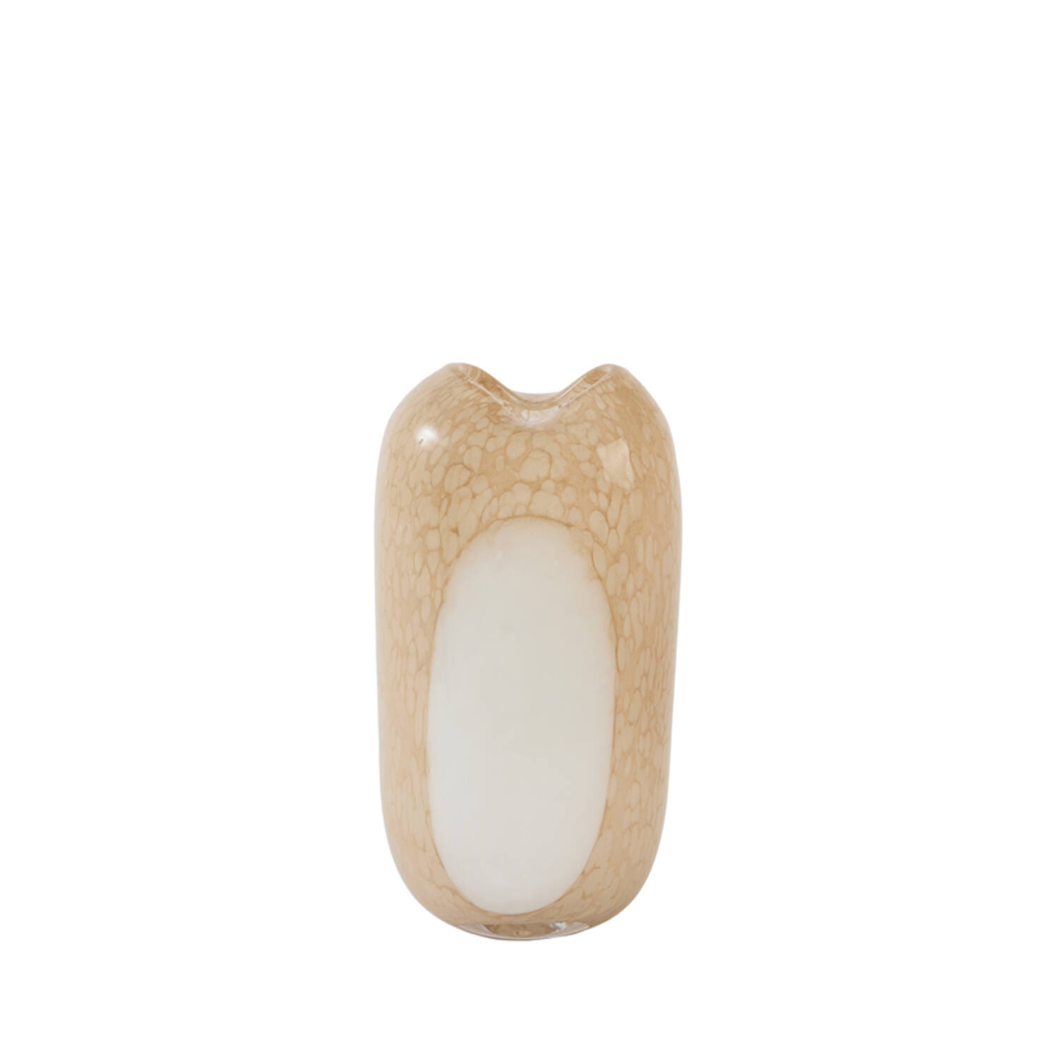 Light & Living Vaas 17,5x12,5x31,5 cm SYLMA glas beige+crème