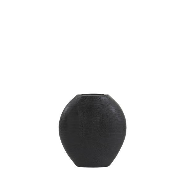 Light & Living Vaas deco 29,5x8x31,5 cm SKELD zwart