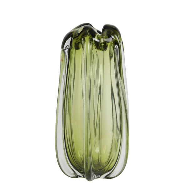 Light & Living Vaas Ø21x38 cm MURELA glas olijf groen