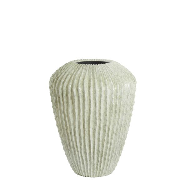 Light & Living Vaas deco Ø66x88 cm CACTI glans mint groen