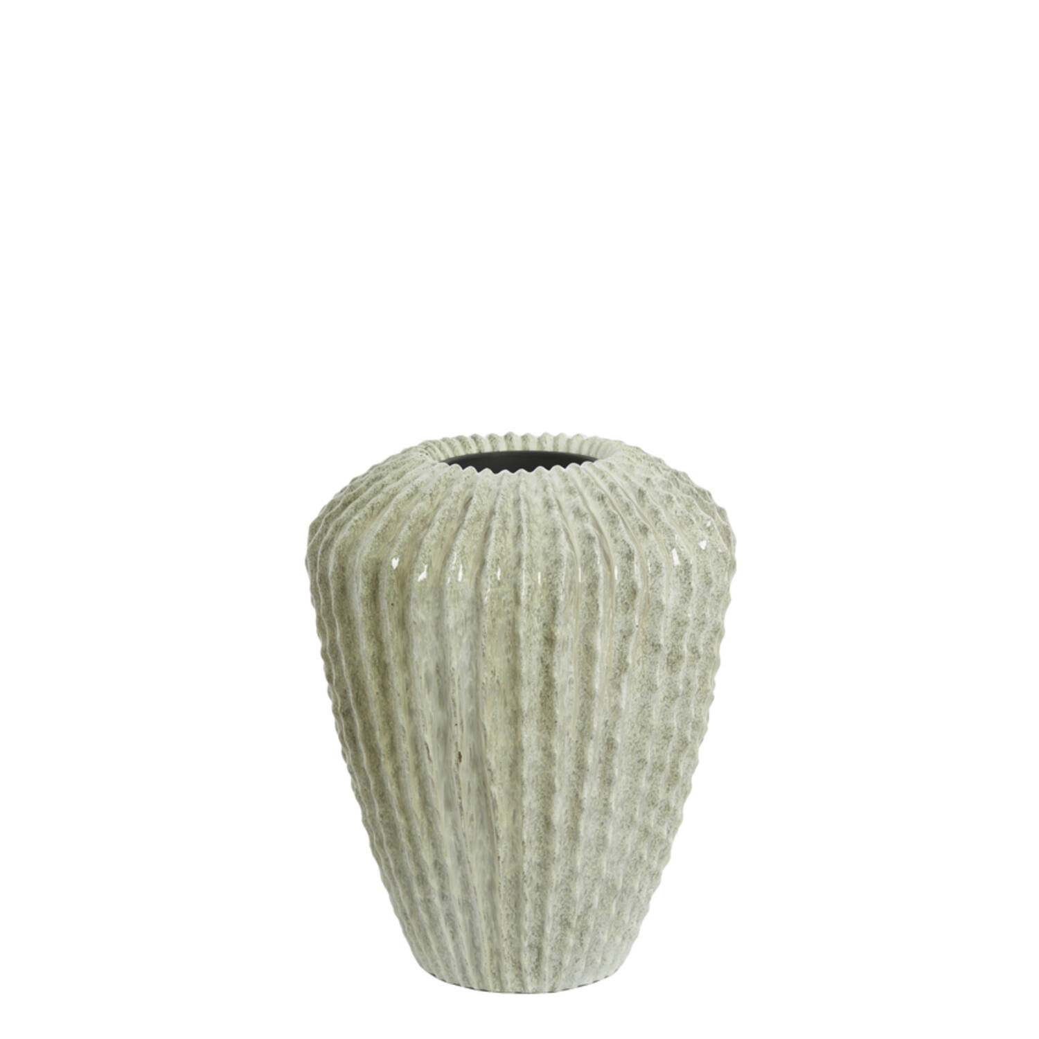 Light & Living Vaas deco Ø52x65 cm CACTI glans mint groen