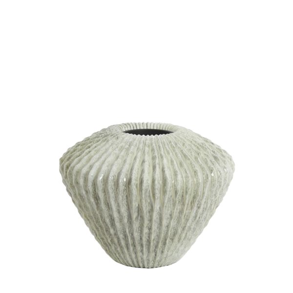 Light & Living Vaas deco Ø66x53 cm CACTI glans mint groen