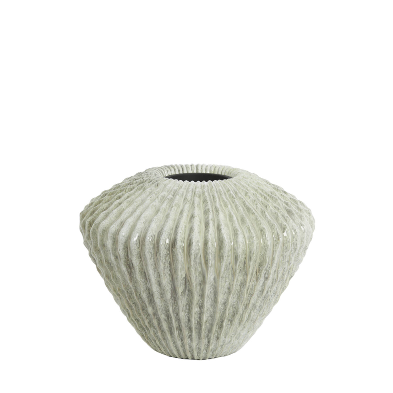 Light & Living Vaas deco Ø66x53 cm CACTI glans mint groen