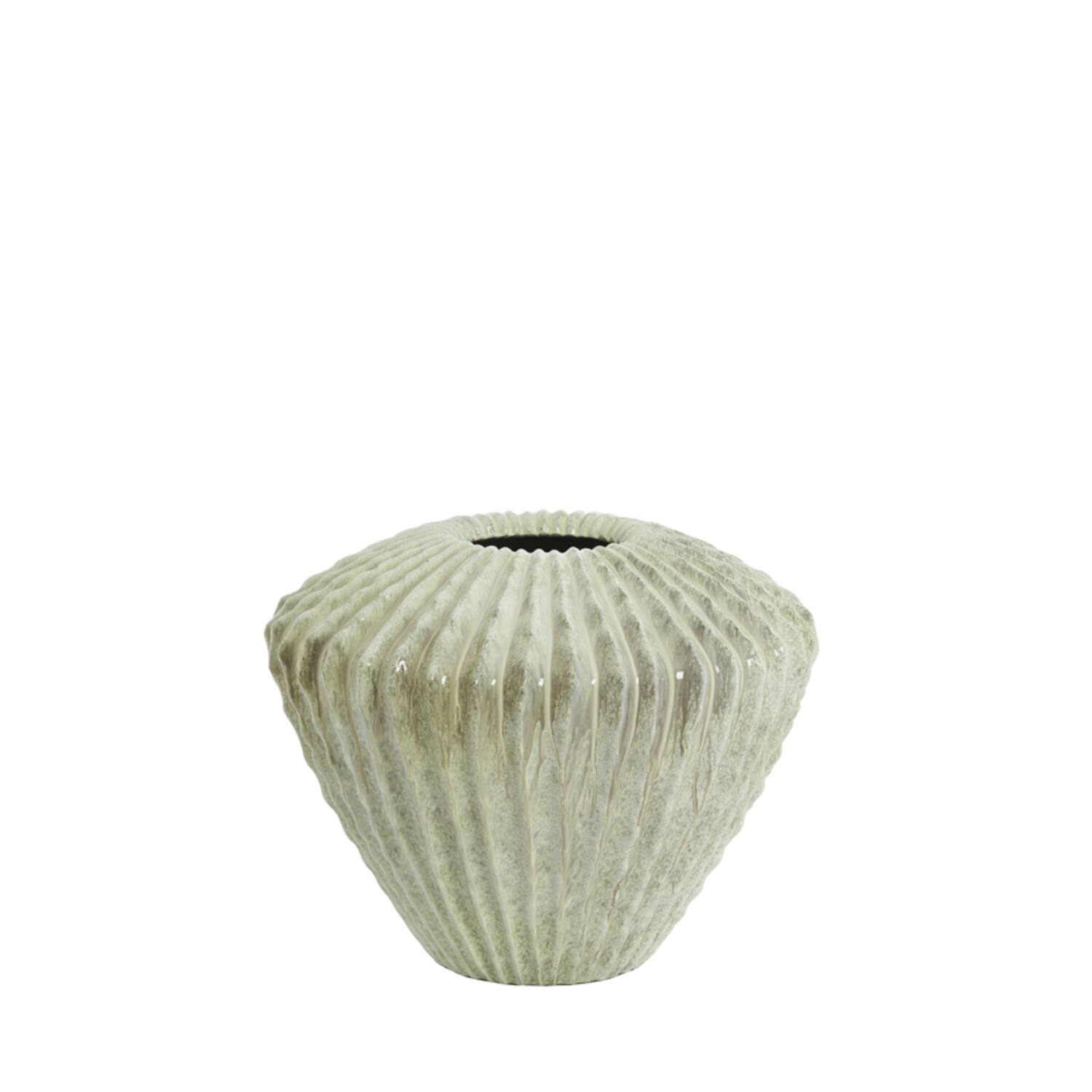 Light & Living Vaas deco Ø55x45 cm CACTI glans mint groen