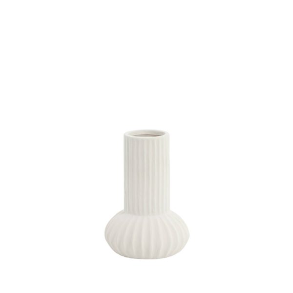 Light & Living Vaas deco Ø15x21 cm FEYO keramiek crème