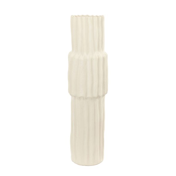Light & Living Vaas deco Ø20,5x72,5 cm LONGA keramiek crème