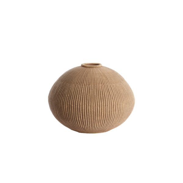 Light & Living Vaas deco Ø35x26,5 cm VALERIE licht bruin