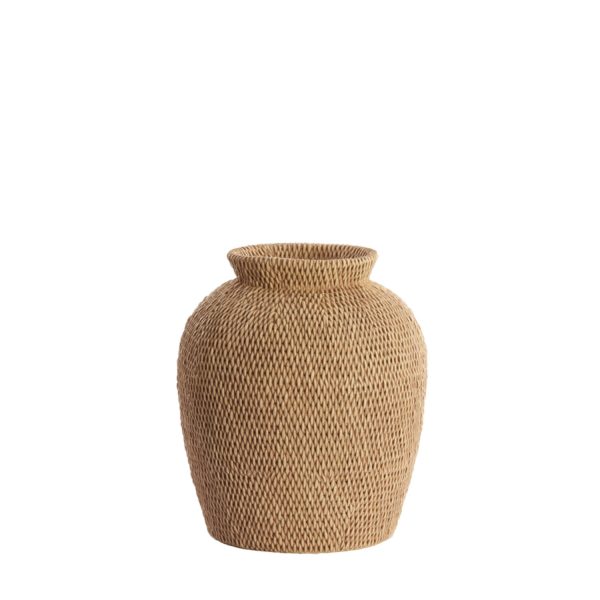Light & Living Vaas deco Ø26x28 cm VEDELLA licht bruin