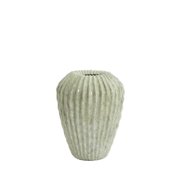Light & Living Vaas deco Ø29x37 cm CACTI glans mint groen