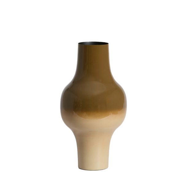 Light & Living Vaas deco Ø22,5x41,5 cm SINDO donker bruin+zand