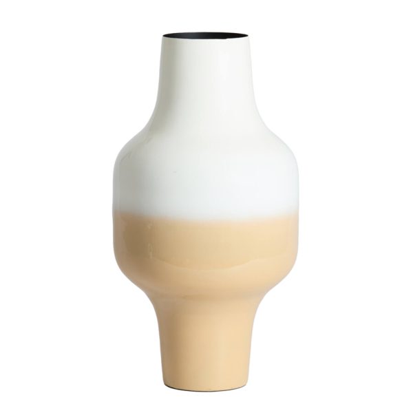 Light & Living Vaas deco Ø27,5x50 cm SINDO crème+beige