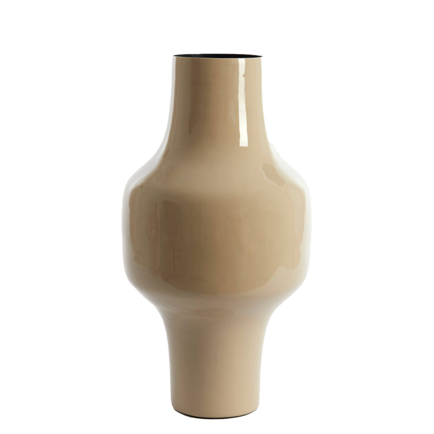 Light & Living Vaas deco Ø27x49 cm SINDO glans taupe