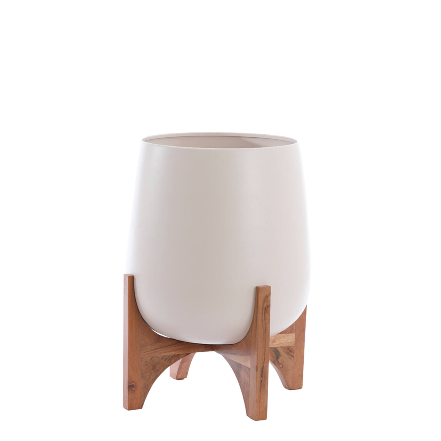 Light & Living Pot op voet deco Ø44x53 cm KARUNA hout+mat crème