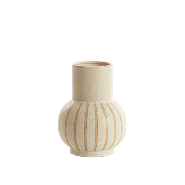 Light & Living Vaas deco Ø19x25 cm ULLOA keramiek mat zand+bruin