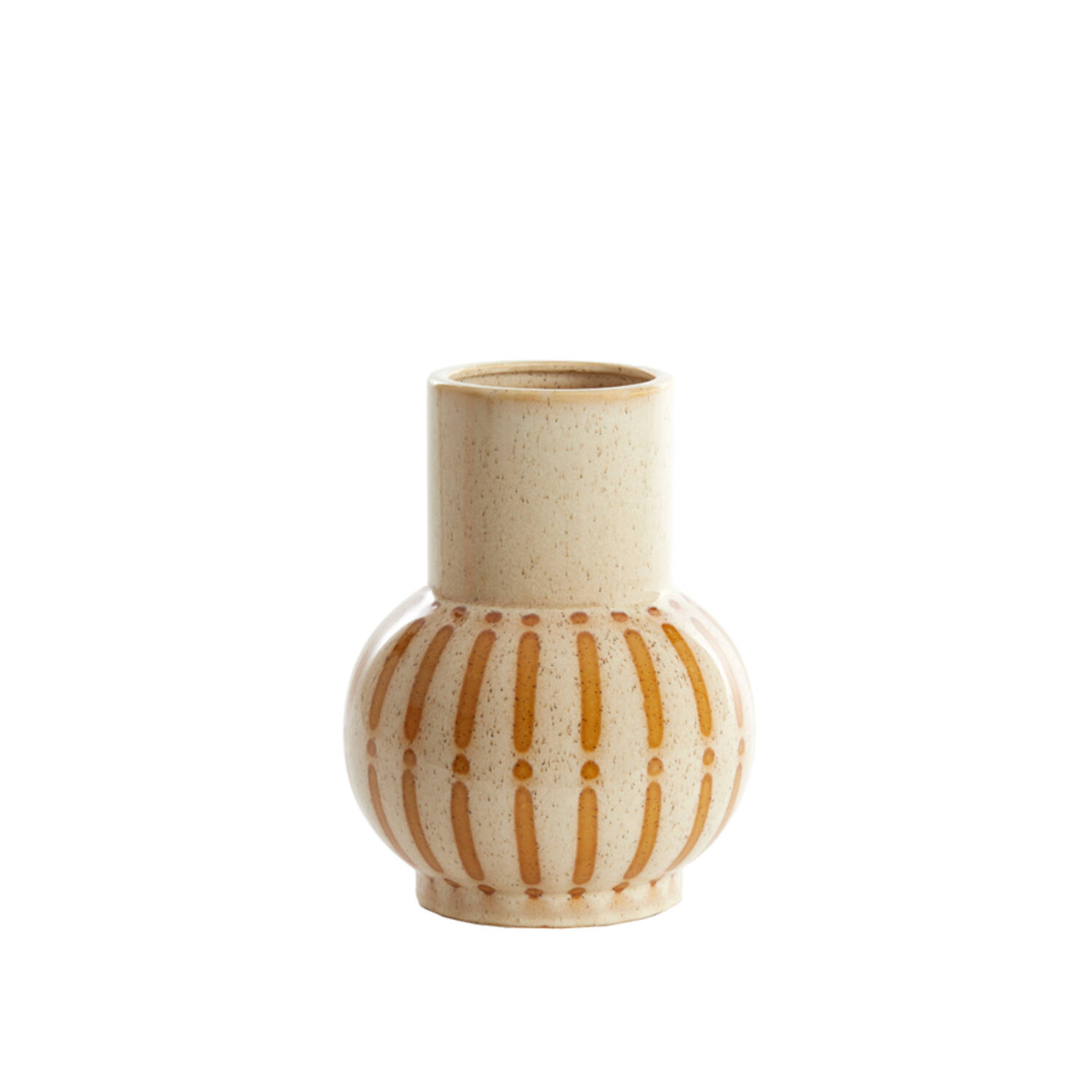 Light & Living Vaas deco Ø19x25 cm ULLOA keramiek glans crème+bruin