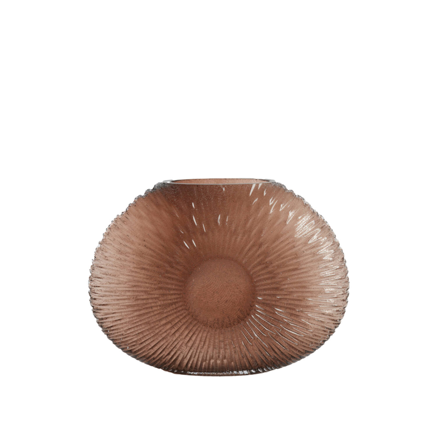 Light & Living Vaas 40,5x11x30,5 cm CONCHA glas donker bruin