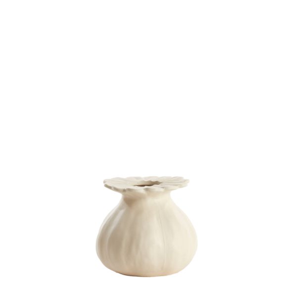 Light & Living Vaas deco Ø14x13 cm REWA keramiek crème