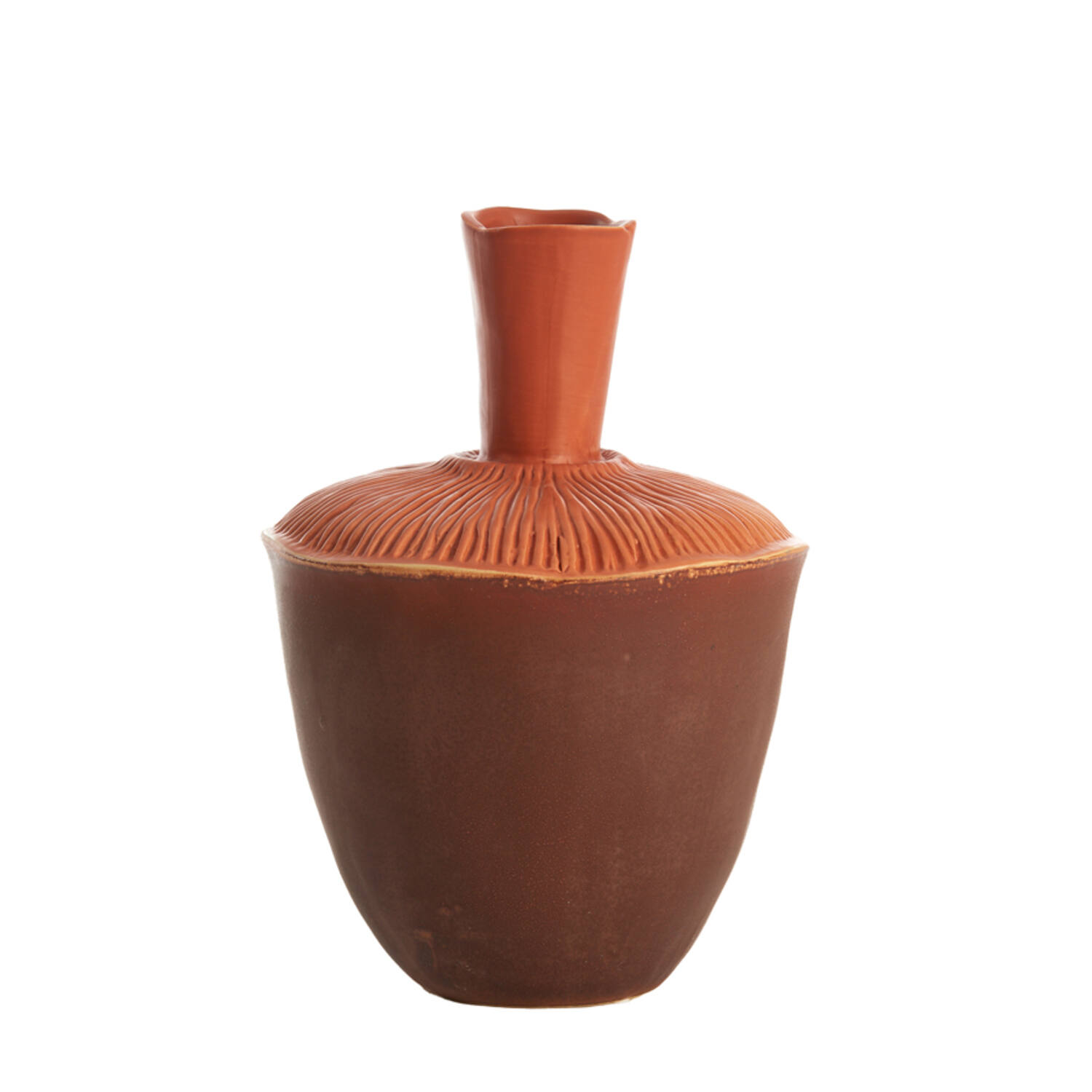 Light & Living Vaas deco Ø20x29 cm NEIRA keramiek bruin-oranje