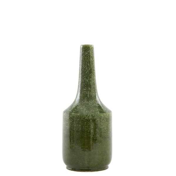Light & Living Vaas deco Ø14,5x35,5 cm TEZU keramiek glans donker groen