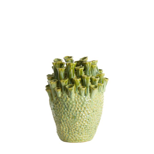 Light & Living Vaas deco Ø29x33 cm KYRAL keramiek mint groen