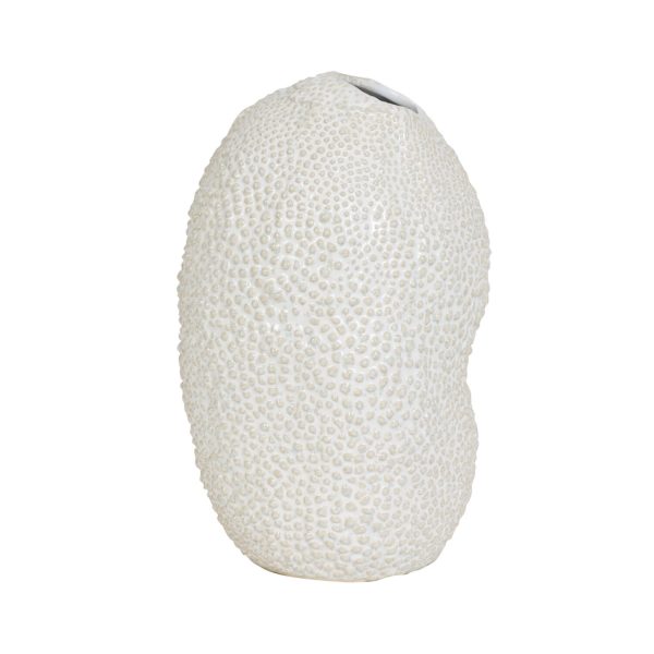 Light & Living Vaas deco Ø18x28 cm KYANA keramiek crème+wit