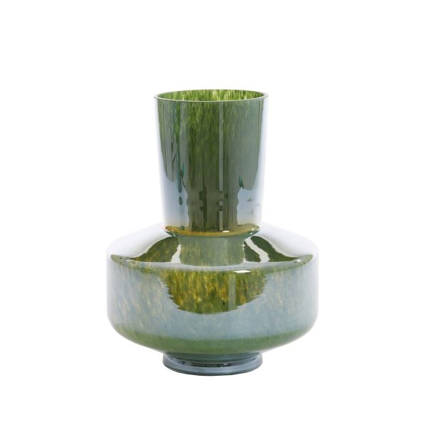 Light & Living Vaas Ø23,5x29,5 cm TRASMOS glas donker groen luster