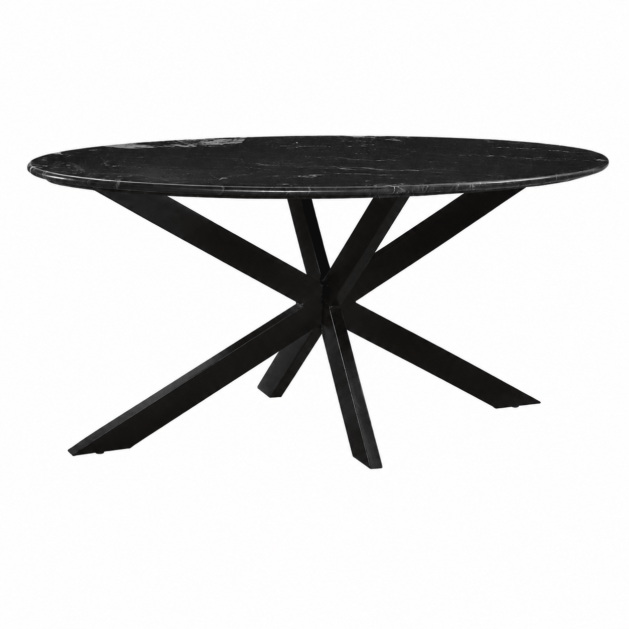 Livingfurn Marble Oval Spider Black 180cm