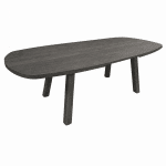 Nijwie Dutch Industries Turku eetkamertafel uitschuifbaar 160/220, deens ovaal, Dark Chocolate - Oak Collection