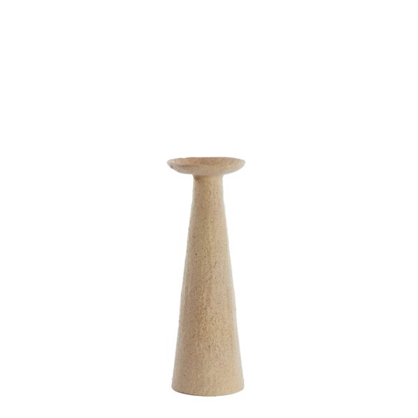 Light & Living Kaarsenhouder 12,5x12x37 cm OTA zand+licht bruin gespikkeld
