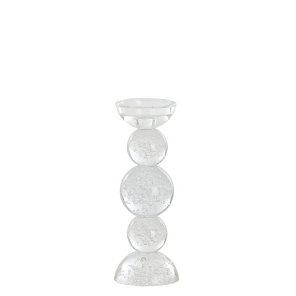 Light & Living Kandelaar Ø10x26,5 cm ITINGA glas bubbel helder