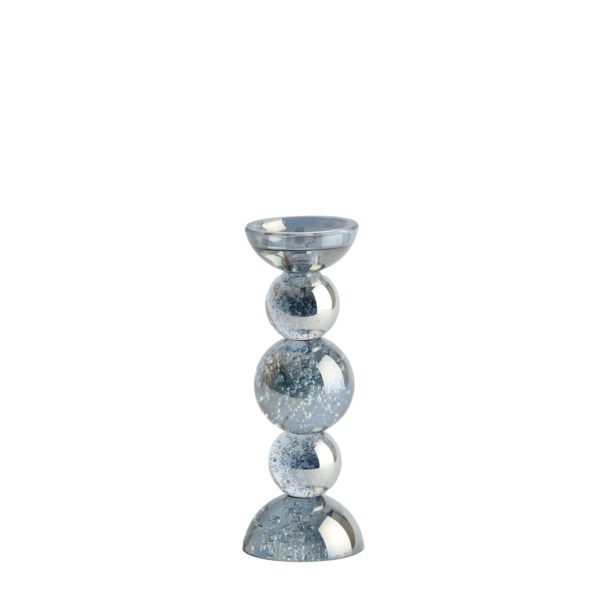 Light & Living Kandelaar Ø10x26,5 cm ITINGA glas bubbel smoke