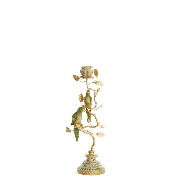 Light & Living Kandelaar 14x9x32,5 cm BIRD mint goen-wit+licht goud