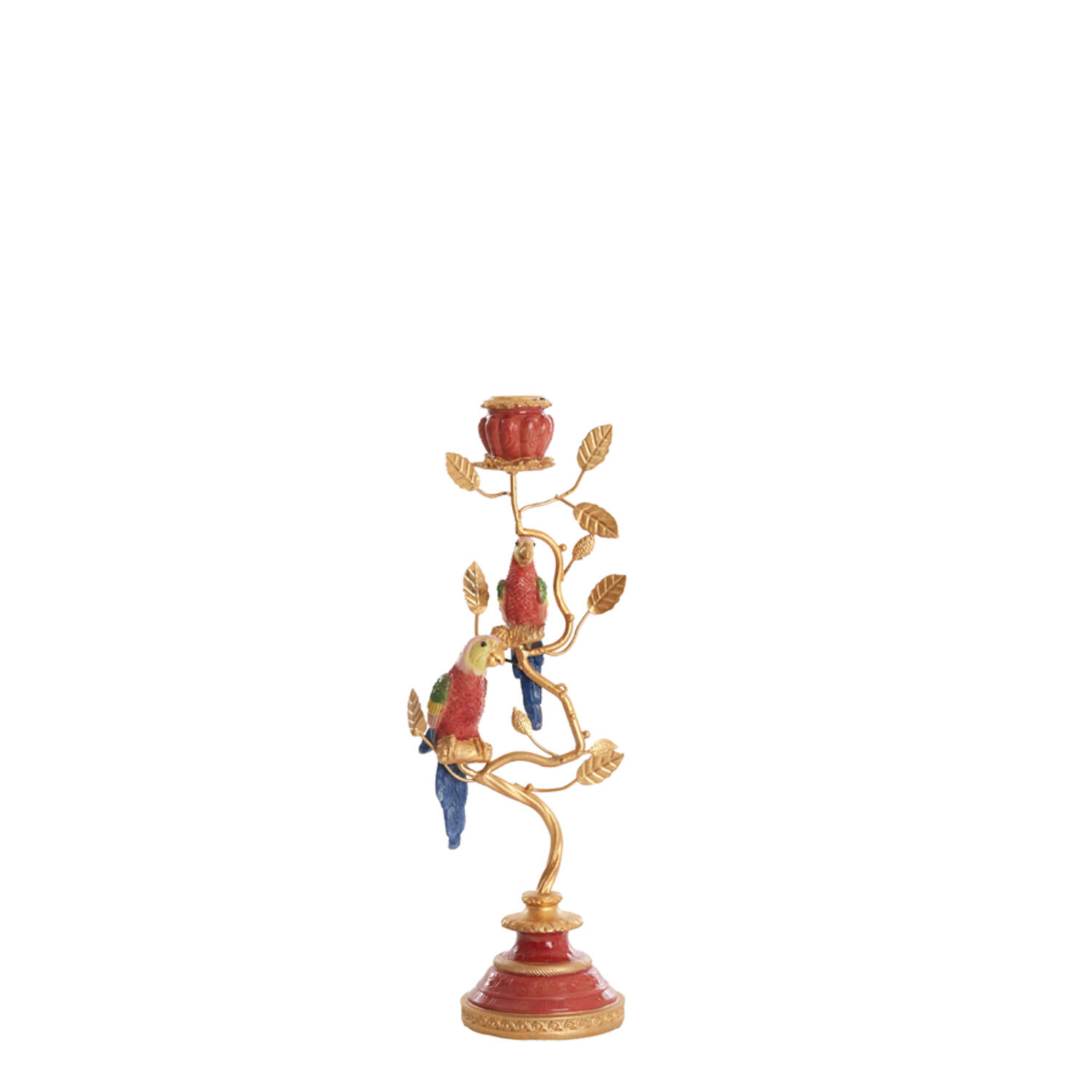 Light & Living Kandelaar 14x9x32,5 cm BIRD koraal rood+goud