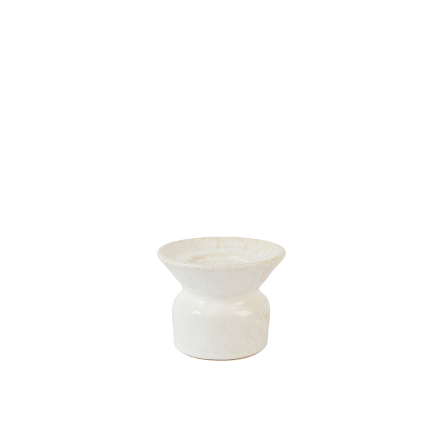 Light & Living Kaarsenhouder Ø12x9 cm ATRANI keramiek glans crème