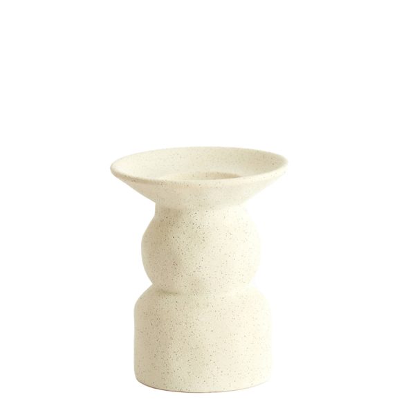 Light & Living Kaarsenhouder Ø12,5x15 cm ATRANI keramiek mat crème