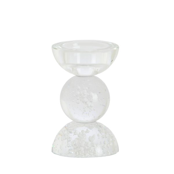Light & Living Kandelaar Ø8x12 cm ITINGA glas bubbel helder