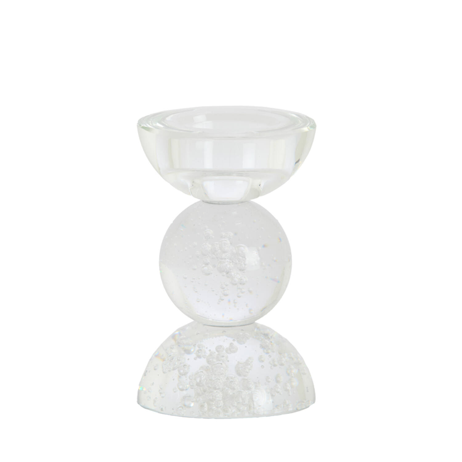Light & Living Kandelaar Ø8x12 cm ITINGA glas bubbel helder