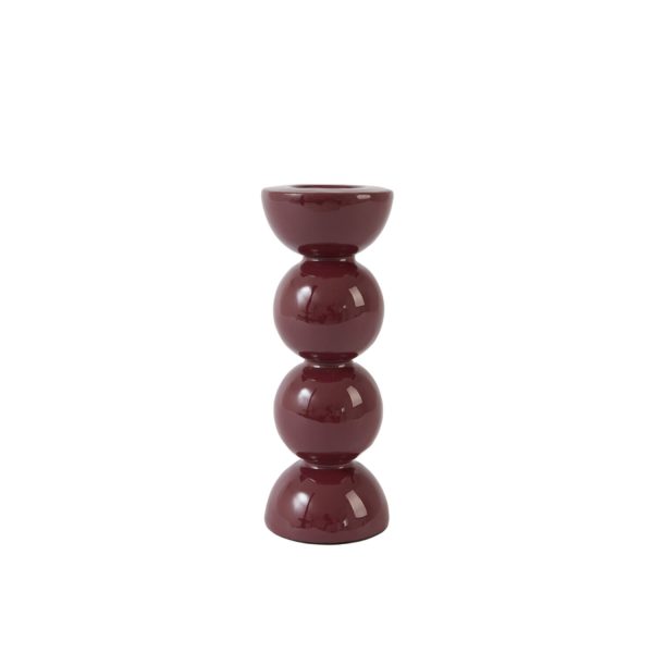 Light & Living Kandelaar Ø7,5x20,5 cm NYONS glans bordeaux