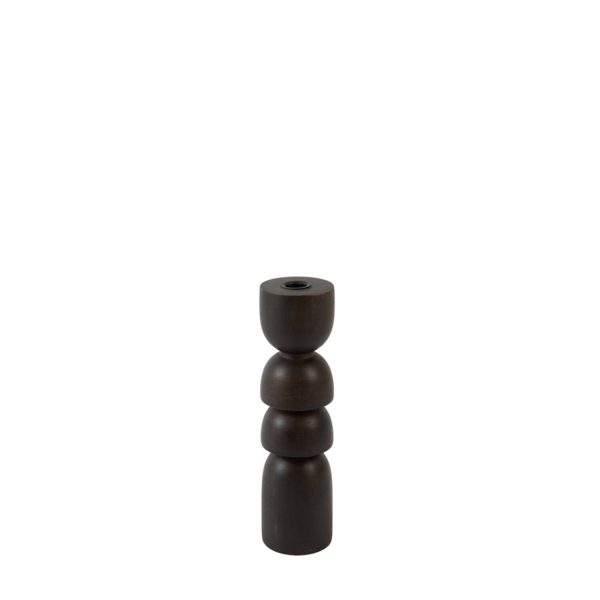 Light & Living Kandelaar Ø7,5x28 cm CAZORLA hout chocolade bruin