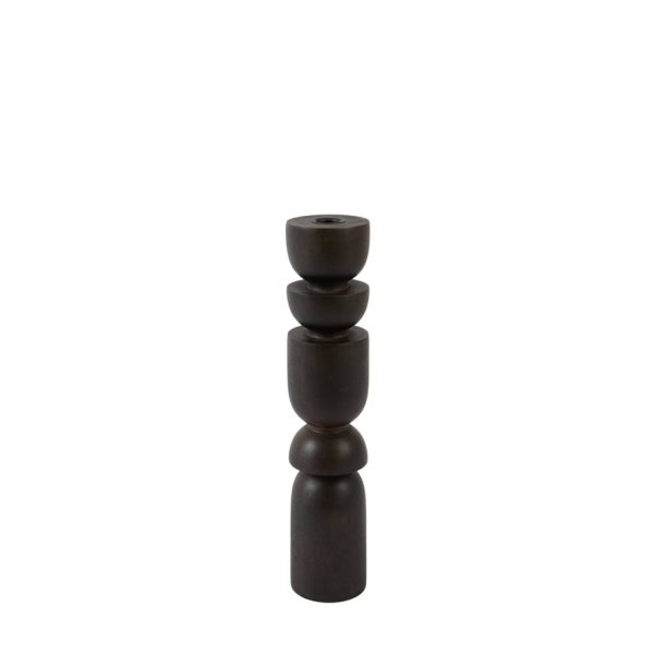 Light & Living Kandelaar Ø7,5x36 cm CAZORLA hout chocolade bruin