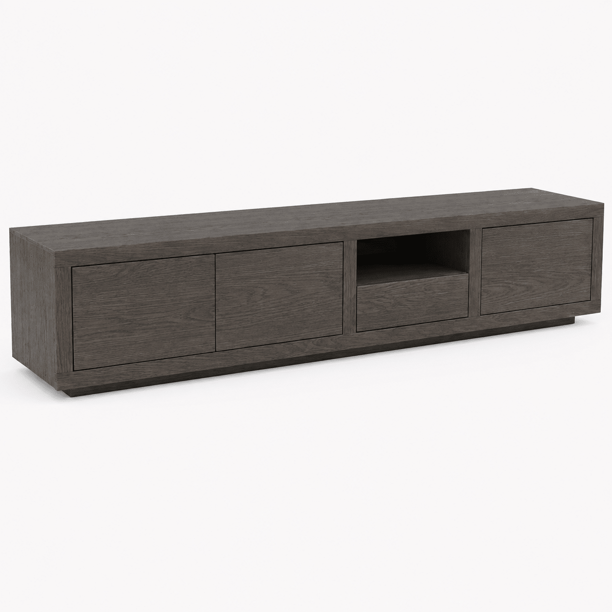 Nijwie Dutch Industries Tampere TV dressoir 190 met 3 deuren, 1 lade en 1 open vak, Dark Chocolate - Oak Collection